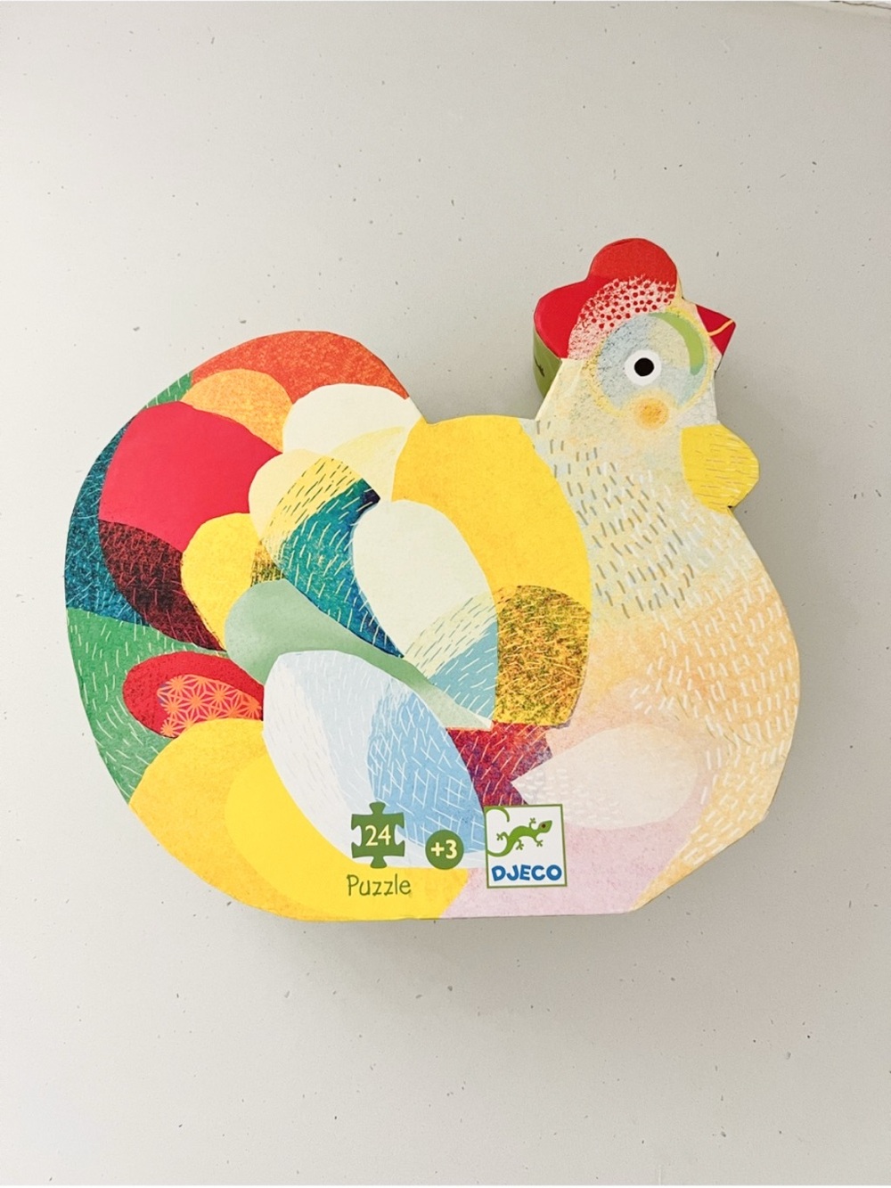 DJECO Raoul Ma Poule Chicken Silhouette Puzzle 24 Pieces Complete